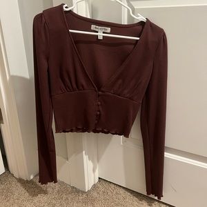 Urban Outfitters top! Super cute love this top and the maroon color!